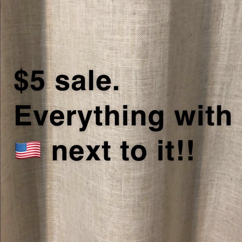 $5 sale! With 🇺🇸 emoji!